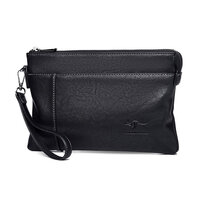 Whatna 2way 革 セカンドバッグ メンズ クラッチ バッグ 9.7インチのipad収納可 B5 6枚カード収納 小銭入 カジュアル フォーマル 冠婚葬祭 結婚式 バッグ紳士用 男性用 黑 1805