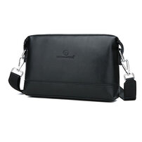 Whatna 3WAY 牛革 セカンド バッグ メンズ バッグ [クラッチ ショルダー ウエストポーチ 肩掛け 結婚式 バッグ] 本革 手持ちバッグ ビジネス カジュアル フォーマル 冠婚葬祭 紳士用 男性用 黒 ブラウン（025-66137）