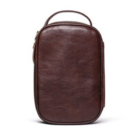 Whatna 2way 天然 牛革 ミニセカンドバッグ メンズ クラッチ バッグ 厚手 本革 レザー 化粧ポーチ ビジネス カジュアル フォーマル 冠婚葬祭 結婚式 バッグ紳士用 男性用 ブラウン 8997