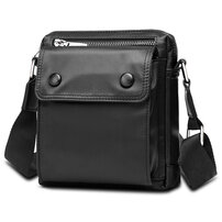 Whatna ミニショルダーバッグ メンズ ポシェット縦型 ショルダーミニポーチ 小さめ メッセンジャーバッグ 斜め掛け *ジネス フォーマル 通学 通勤鞄 自転車 かばん男性用 紳士用 黒 ブルー (577-1）