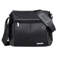 Whatna ショルダーバッグ メンズ メッセンジャーバッグ 頑丈 軽量 横型 A4 B5 13インチipad収納可 オックスフォード布 防水 耐磨耗 ビジネスバッグ 小さい 斜めがけ バッグ 男性用 紳士用 黒 ブルー C3188gai