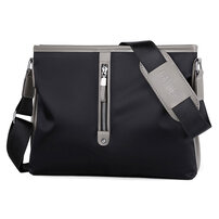 Whatna ショルダーバッグ メンズ メッセンジャーバッグ 頑丈 軽量 横型 A4 B5 13インチipad収納可 オックスフォード布 防水 耐磨耗 ビジネスバッグ 小さい 斜めがけ バッグ 男性用 紳士用 黒 ブルー 9051-3