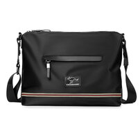 Whatna ショルダーバッグ メンズ メッセンジャーバッグ 頑丈 軽量 縦型 横型 A4 B5 13インチipad収納可 オックスフォード布 防水 耐磨耗 ビジネスバッグ 小さい 斜めがけ バッグ 男性用 紳士用 黒 ブルー 1808-1