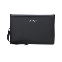 Whatna クラッチ バッグ メンズ バッグ セカンドバッグ 小きめ ipadmini収納可 化粧かばん 手持ちバッグ 結婚式 バッグ 冠婚葬祭バッグ 男性用 紳士用 通勤用 黒 青(banzhe-1910)