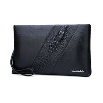 Whatna 2way 牛革セカンドバッグ メンズ クラッチ バッグ 厚手 本革 レザー カード6枚 IPAD9.7収納可 ビジネス カジュアル フォーマル 冠婚葬祭 結婚式 バッグ紳士用 男性用 黒 fei-1160