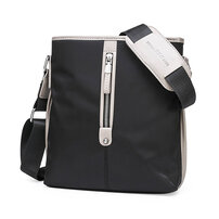 Whatna ショルダーバッグ メンズ メッセンジャーバッグ 頑丈 軽量 縦型 B5 10.5インチipad収納可 オックスフォード布 防水 耐磨耗 ビジネスバッグ 小さい 斜めがけ バッグ 男性用 紳士用 黒 ブルー 3006