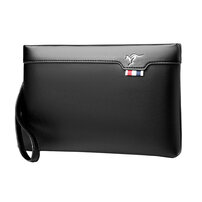 Whatna 2way 革 セカンドバッグ メンズ クラッチ バッグ 9.7インチのipad収納可 B5 6枚カード収納 小銭入 カジュアル フォーマル 冠婚葬祭 結婚式 バッグ紳士用 男性用 黑 525