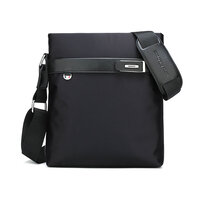 Whatna ショルダーバッグ メンズ メッセンジャーバッグ 頑丈 軽量 縦型 B5 10.5インチipad収納可 オックスフォード布 防水 耐磨耗 ビジネスバッグ 小さい 斜めがけ バッグ 男性用 紳士用 黒 ブルー 3001