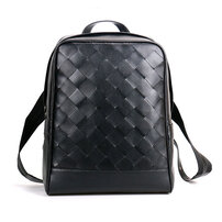 Whatna 手作り編み込み 牛革ビジネスバッグメンズ バッグ 手提げ・リュックの2WAY厚手 本革レザー A4 15.6インチpc収納可 大容量 盗難防止 旅行 出張用 通勤 通学 就活 面接 バッグ かばん 男性用 ブラウン 黒（B#PS1663）