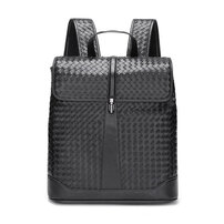 Whatna 手作り編み込み 牛革ビジネスバッグメンズ バッグ 手提げ・リュックの2WAY 厚手 本革 レザー A4 15.6インチpc収納可 大容量 盗難防止 旅行 出張用 通勤 通学 就活 面接 バッグ かばん 男性用 ブラウン 黒（5390）