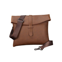 Whatna 2WAY 革 口折れ セカンドバッグ クラッチバッグ [メンズ バッグ クラッチ ショルダー 肩掛け 結婚式] A4サイズレザー 手持ちバッグ ビジネス カジュアル フォーマル 結婚式 冠婚葬祭 紳士用 男性用 ブラウン 茶色 1077