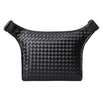 Whatna 手作り編み込み 革 ショルダーバッグ メンズ メッセンジャーバッグ ipadmini収納可 本 革 厚手 レザー ビジネスバッグ 小さい 斜めがけ バッグ 男性用 紳士用 黒 （8800-2）