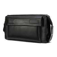 Whatna 2way 牛革 ミニセカンドバッグ メンズ クラッチ バッグ 厚手 本革 レザー 6枚カード収納 カジュアル フォーマル 冠婚葬祭 結婚式 バッグ紳士用 男性用ブラウン9032