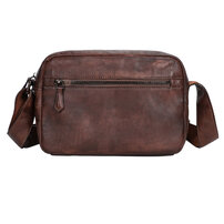 Whatna 天然 牛革 ショルダーバッグ メンズ メッセンジャーバッグ 横型 小さめ ビジネスバッグ 革通勤 通学 斜めがけバッグ オシャレ な シンプル な 軽量 実用 自転車 かばん男性用 ブラウン 黒（Z15）