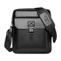 Whatna 革 ショルダーバッグ メンズ 厚手 本 革 レザー 縦型 小さめビジネスバッグ ipad 9.7収納可 革 通勤 通学 斜めがけバッグ オシャレ な シンプル な 軽量 実用 自転車 かばん男性用（1912#）