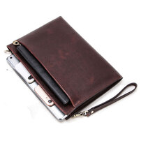 Whatna 2way 牛革 セカンドバッグ メンズ バッグ クラッチ バッグ 本革 厚手 レザーカード6枚収納可 手持ちバッグ 結婚式 バッグ フォーマル ビジネス 冠婚葬祭 バッグ 男性用 紳士用 黒 （MC1006）