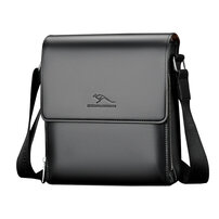 Whatna ショルダーバッグ メンズ メッセンジャーバッグ 縦型 小さめ ビジネスバッグ 10.5インチipad収納可 革 通勤 通学 斜めがけバッグ オシャレ な シンプル な 軽量 実用 自転車 かばん男性用 黒（8861）