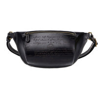 Whatna アンティーク風合い鞣し牛革 ウエストポーチ ウエストバッグ メンズ ミニショルダーバッグ 手作業で作 男女兼用 本革 斜めがけ ボディバッグ ワンショルダー 軽量 ブラウン 191104