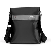 Whatna ショルダーバッグ メンズ メッセンジャーバッグ 頑丈 軽量 縦型 B5 10.5インチipad収納可 オックスフォード布 防水 耐磨耗 ビジネスバッグ 小さい 斜めがけ バッグ 男性用 紳士用 黒 ブルー M6009