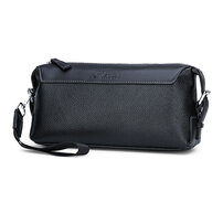 Whatna 2way ミニセカンドバッグ メンズ バッグ 小きめ [クラッチ ショルダー 肩掛け 結婚式 バッグ] カード6枚収納 ビジネス カジュアル フォーマル 冠婚葬祭 バッグ紳士用 男性用 黒W073