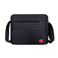 Whatna ショルダーバッグ メンズ メッセンジャーバッグ 頑丈 軽量 横型 B5 9.7インチipad収納可 オックスフォード布 防水 耐磨耗 ビジネスバッグ 小さい 斜めがけ バッグ 男性用 紳士用 MY1875