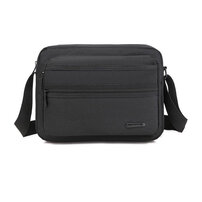 Whatna ショルダーバッグ メンズ メッセンジャーバッグ 頑丈 軽量 横型 A4 13インチipad収納可 オックスフォード布 防水 耐磨耗 ビジネスバッグ 小さい 斜めがけ バッグ 男性用 紳士用 MY1766