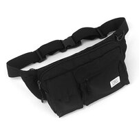 Whatna 3way ボディバッグ・ワンショルダーバッグ メンズ ウエストポーチ バッグ 防水高密度ナイロン生地 斜め掛けバッグ スポーツバッグ 撥水 自転車 カジュアル 遠足 旅行 通勤 通学 バッグ黒（0526）