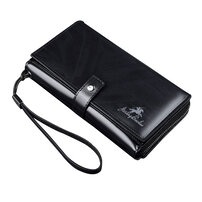 Whatna 革 ミニセカンドバッグ メンズ バッグ カード24枚収納可 長財布 盗難防止 厚手 本革 レザー 小さめ クラッチバッグ手持ちバッグ メンズ ポーチ 男性用 紳士用 結婚式 冠婚葬祭 バッグ 黒 ブラウン 1902