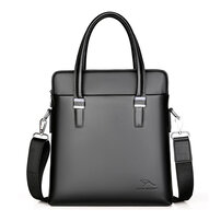 Whatna 2way ショルダーバッグ メンズ 本革 斜め掛け 手提げ バッグ 縦型 ビジネスバッグ A4 ブリーフケース 通学 通勤鞄 軽量 実用 自転車かばん プレゼント男性 黒 ブラウン（s1809）