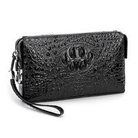 Whatna 革 ミニセカンドバッグ メンズ 長財布 カード6枚収納可 小銭入れ パスワードロックボタン付 盗難防止 厚手 本革 レザー 手持ちバッグ メンズ ポーチ 男性用 紳士用 結婚式 冠婚葬祭 バッグ 黒 ブラウン hs-1502