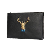 Whatna 2way 天然 牛革 セカンドバッグ メンズ クラッチ バッグ 本革 厚手レザーB5 9.7インチのipad収納可 6枚カード収納 小銭入 カジュアル フォーマル 冠婚葬祭 結婚式 バッグ紳士用 男性用 黑 （hs-1504）