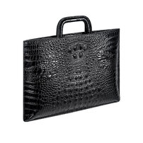Whatna クロコダイル型押し 牛革 ビジネスバッグ メンズ 2WAY 手提げ・ショルダーバッグ 天然 本革 A4 15.6インチpc収納可 大容量 旅行 出張用 通勤 通学 就活 面接 バッグ かばん 男性用 ブラウン 黒い（9099）