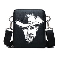 whatna 3way 革 ミニショルダーバッグ メンズ ポシェットポお財布 16枚カード収納 縦型 小型ショルダーミニバック 小さめメッセンジャーバッグ 斜め掛け通学 通勤ミニバッグ 紳士用 男性用 黒 ブラウン 5002