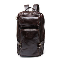 Whatna 天然 牛革 ビジネスバッグ メンズ 2WAY 手提げ・リュック バッグ 天然 本革 A4 16インチpc収納可 大容量 旅行 出張用 通勤 通学 就活 面接 バッグ かばん 男性用 ブラウン（8856）