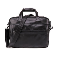 Whatna 天然 牛革 ビジネスバッグ メンズ 2WAY 手提げ・ショルダーバッグ 天然 本革 A4 15.6インチpc収納可 大容量 旅行 出張用 通勤 通学 就活 面接 バッグ かばん 男性用 黒（9912）