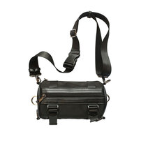 Whatna 3way ミニショルダーバッグ メンズ レディース ボディーバッグ 胸バッグ 横型 ショルダーミニポーチ ナイロン 防水 軽量 小型 小さめメッセンジャーバッグ 斜め掛け ビジネス バッグ 通学 通勤鞄 自転車鞄 かばん男性用 黒 (3076)