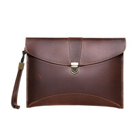 Whatna 2way 天然 牛革セカンドバッグ メンズ クラッチ バッグ 厚手 本革 レザー 盗難防止の機能 ビジネス カジュアル フォーマル 冠婚葬祭 結婚式 バッグ紳士用 男性用 7366ブラウン