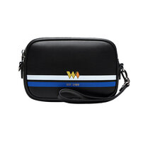 Whatna 2way ミニセカンドバッグ メンズ バッグ 小きめ [クラッチ ショルダー 肩掛け 結婚式 バッグ]ビジネス カジュアル フォーマル 冠婚葬祭 バッグ 葬式 バッグ 紳士用 男性用 黒W6176