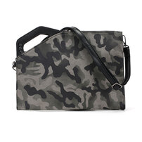 Whatna 2WAY 革 セカンド バッグ メンズ バッグ [クラッチ ショルダー 肩掛け 結婚式 バッグ] 薄い ipad air 13.3 A4 収納可 手持ちバッグ ビジネス カジュアル フォーマル 冠婚葬祭 紳士用 男性用