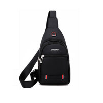 Whatna 斜めがけ ボディバッグ ワンショルダー メンズ イヤホン穴付き 防水高密度オックスフォード 磨耗に強 669