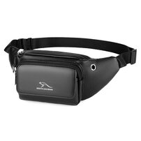 Whatna 3way 革 ボディバッグ・ワンショルダーバッグ メンズ ウエストポーチ イヤホン穴付き 本 革 厚手 レザー 斜め掛けバッグ スポーツバッグ 自転車 カジュアル 遠足 旅行 通勤 通学 黒（hs-1541）