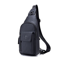 Whatna 牛革 斜めがけ ボディバッグ ワンショルダー メンズ イヤホン穴付き 本 革 厚手 レザー121