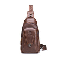 Whatna 牛革 斜めがけ ボディバッグ ワンショルダー メンズ 本 革 厚手 レザー110