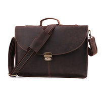 Whatna 天然 牛革 ビジネスバッグ メンズ 2WAY 手提げ・ショルダーバッグ 天然 本革 A4 15.6インチpc収納可 大容量 旅行 出張用 通勤 通学 就活 面接 バッグ かばん 男性用 ブラウン（6359）