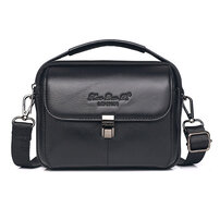 Whatna 天然 牛革ミニショルダーバッグ メンズ 3way 斜め掛け 手提げバッグ 男性用 ベルト ポーチ ミニ ウエストバッグ 小型ポシェット 厚手 レザー 本革 横型 小さめかたかけバッグ メンズ 軽量 実用 レゼント男性 黒 ブラウン（0272）