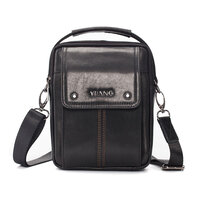 Whatna 天然 牛革ミニショルダーバッグ メンズ 3way斜め掛け 手提げバッグ 男性用 ベルト ポーチ ミニ ウエストバッグ 小型ポシェット hs-1579