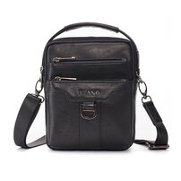 Whatna 天然 牛革ミニショルダーバッグ メンズ 3way斜め掛け 手提げバッグ 男性用 ベルト ポーチ ミニ ウエストバッグ 小型ポシェット hs-1580