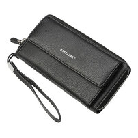 Whatna ミニセカンドバッグ メンズ バッグ 12枚カード収納 小さめ クラッチバッグ 長財布 革 手持ちバッグ メンズ ポーチ 男性用 紳士用 結婚式 冠婚葬祭 hs-1583