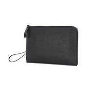 Whatna 革 L字 ファスナー クラッチ バッグ メンズ セカンド バッグ せかんどばっく 大きめ A4ファイルバッグブリーフケース結婚式 バッグ ビジネス フォーマル 冠婚葬祭 バッグ紳士用 男性用 黒