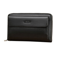 Whatna ミニセカンドバッグ メンズ バッグ 12枚カード収納 小さめ クラッチバッグ 長財布 革 手持ちバッグ メンズ ポーチ 男性用 紳士用 結婚式 冠婚葬祭 黒 ブラウン hs-1591